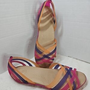 CROCS Women's Multicolor Strappy Sandals Size 11